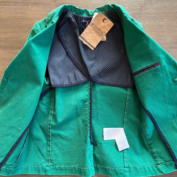 New Boys Mayoral Green Sport coat Blazer - Picture 6 of 8